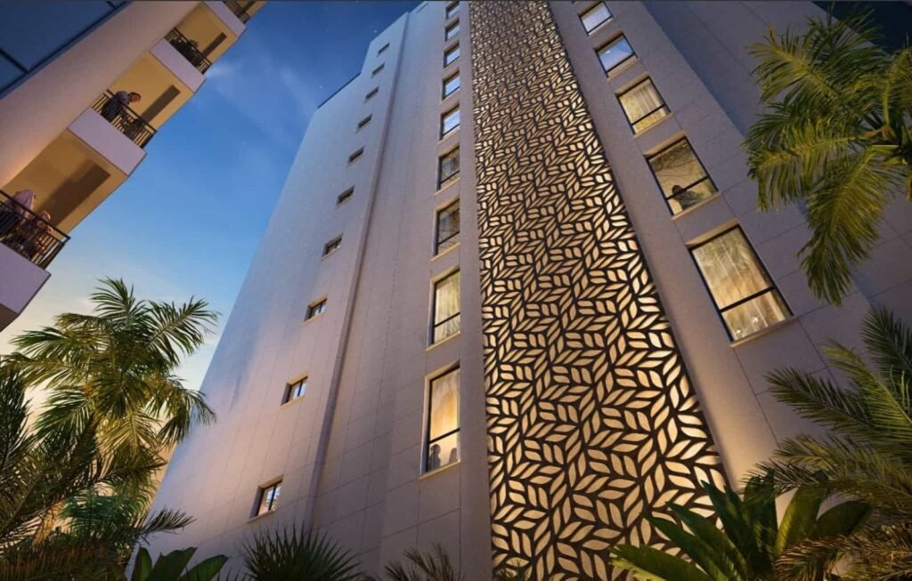 Art Ra'anana by Briga, facade detail with floor-to-ceiling windows
