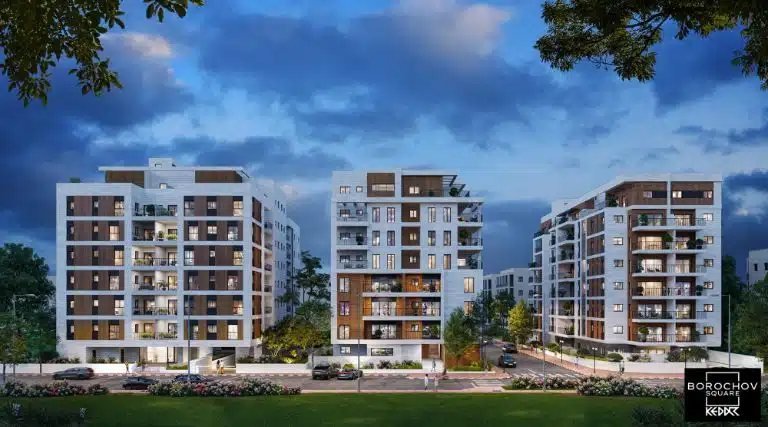 Borochov Square by Kedar, four new buildings near Ahuza Street, Ra'anana