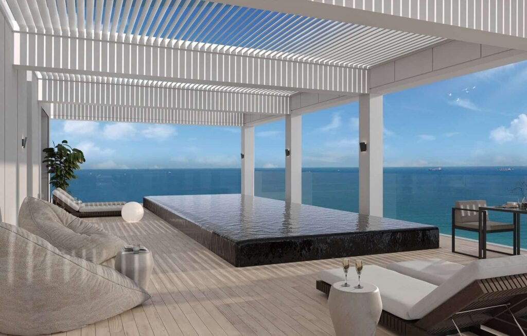 Briga Blue Bay, Netanya: penthouse terrace with sea view (developer rendering)