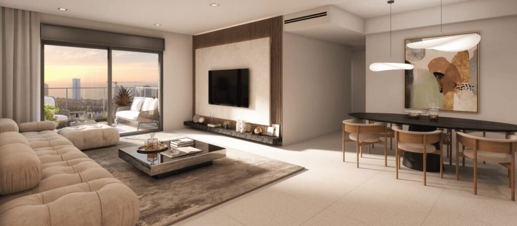 Galei Netanya, Netanya: living room with open views (developer rendering)