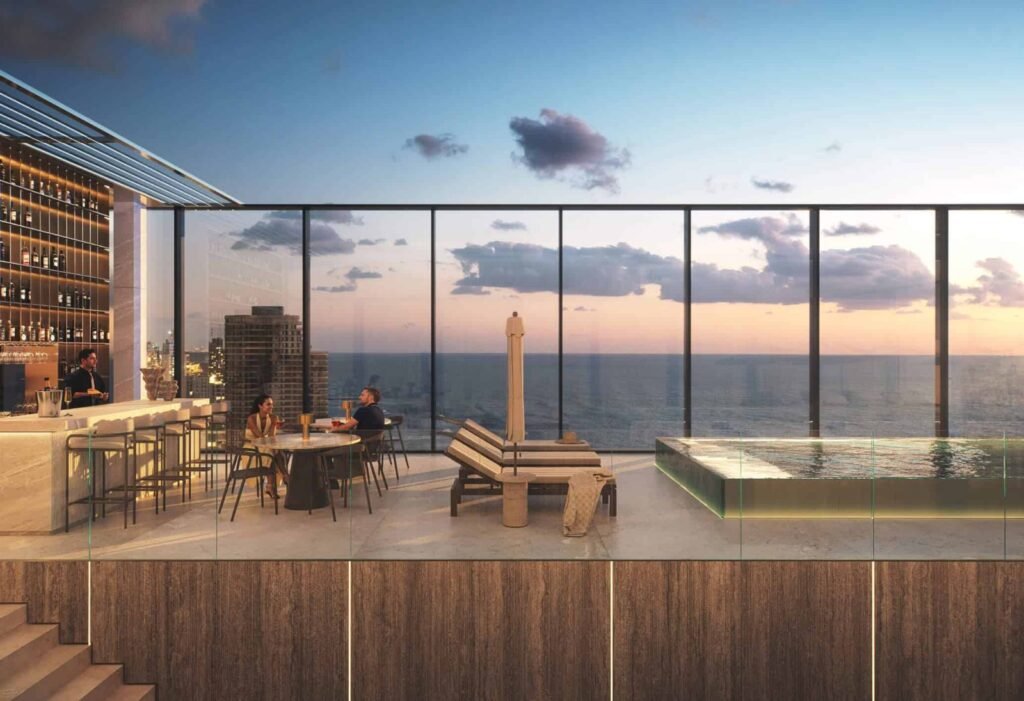 The Esther, Netanya: penthouse terrace with sea view (developer rendering)
